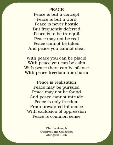 Poem - Peace